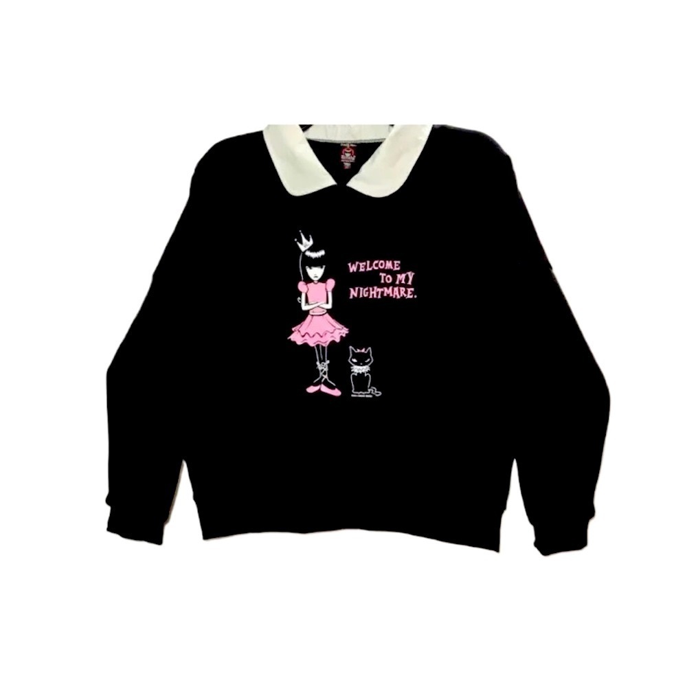 EMILY THE STRANGE DOLLS KILL OVERSIZED SWEATER SPOOKY HALLOWEEN FALL